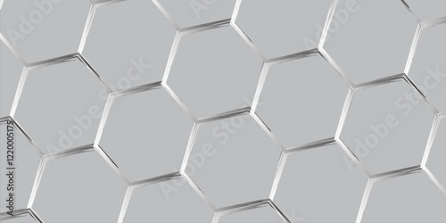 Pentagonal honeycomb pattern. gray brush stroke pattern in the shape of a honeycomb. gray background. Vector illustration