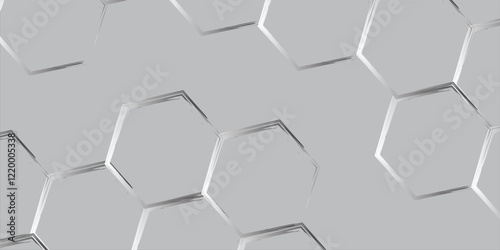 Pentagonal honeycomb pattern. gray brush stroke pattern in the shape of a honeycomb. gray background. Vector illustration