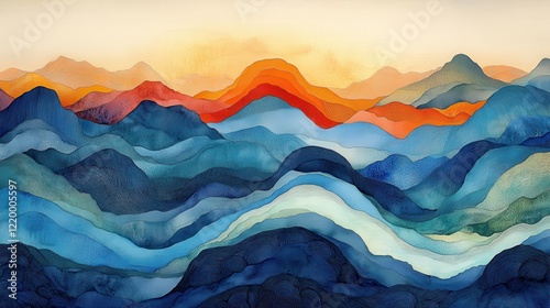 Ethereal Dreams: Surreal Floating Islands in Watercolor with Intricate Patterns