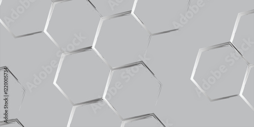Pentagonal honeycomb pattern. gray brush stroke pattern in the shape of a honeycomb. gray background. Vector illustration