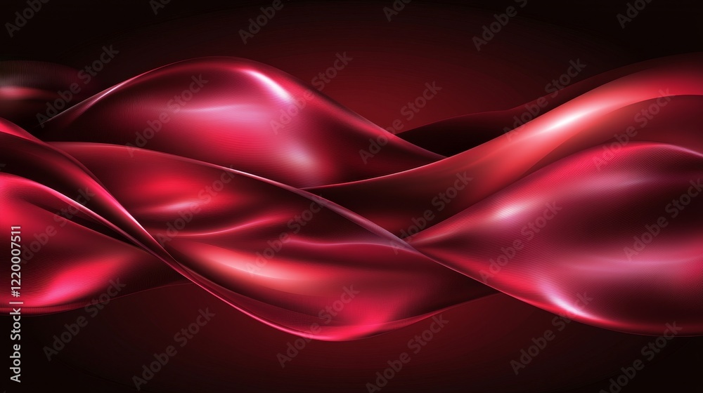 Abstract Red Fluid Swirling Design Background