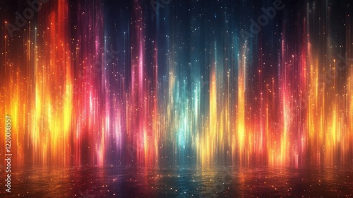 Neon Dreams: Futuristic Cityscape with Minimalist Design and Vivid Colors