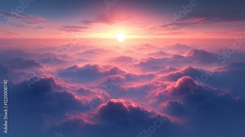 Ethereal Dawn over Majestic Peaks: High Contrast Mountain Range Concept Art