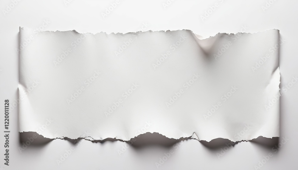 Fototapeta premium Grey adhesive strip paper white background rectangle
