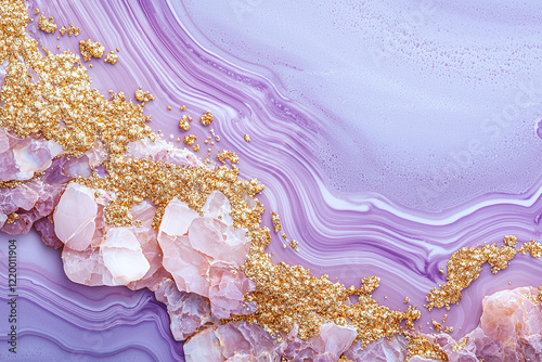 Soft gold veins on minimalist marble, embodying elegance and refined sophistication