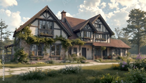 Picturesque Tudor-Style House in a Serene Countryside Setting