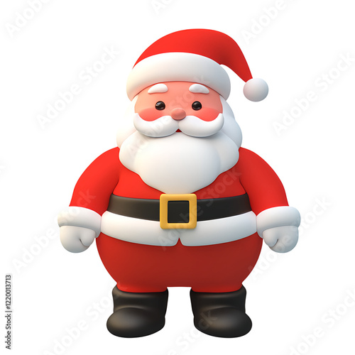 Cheerful 3D Santa Claus, festive and jolly, ready for Christmas! photo