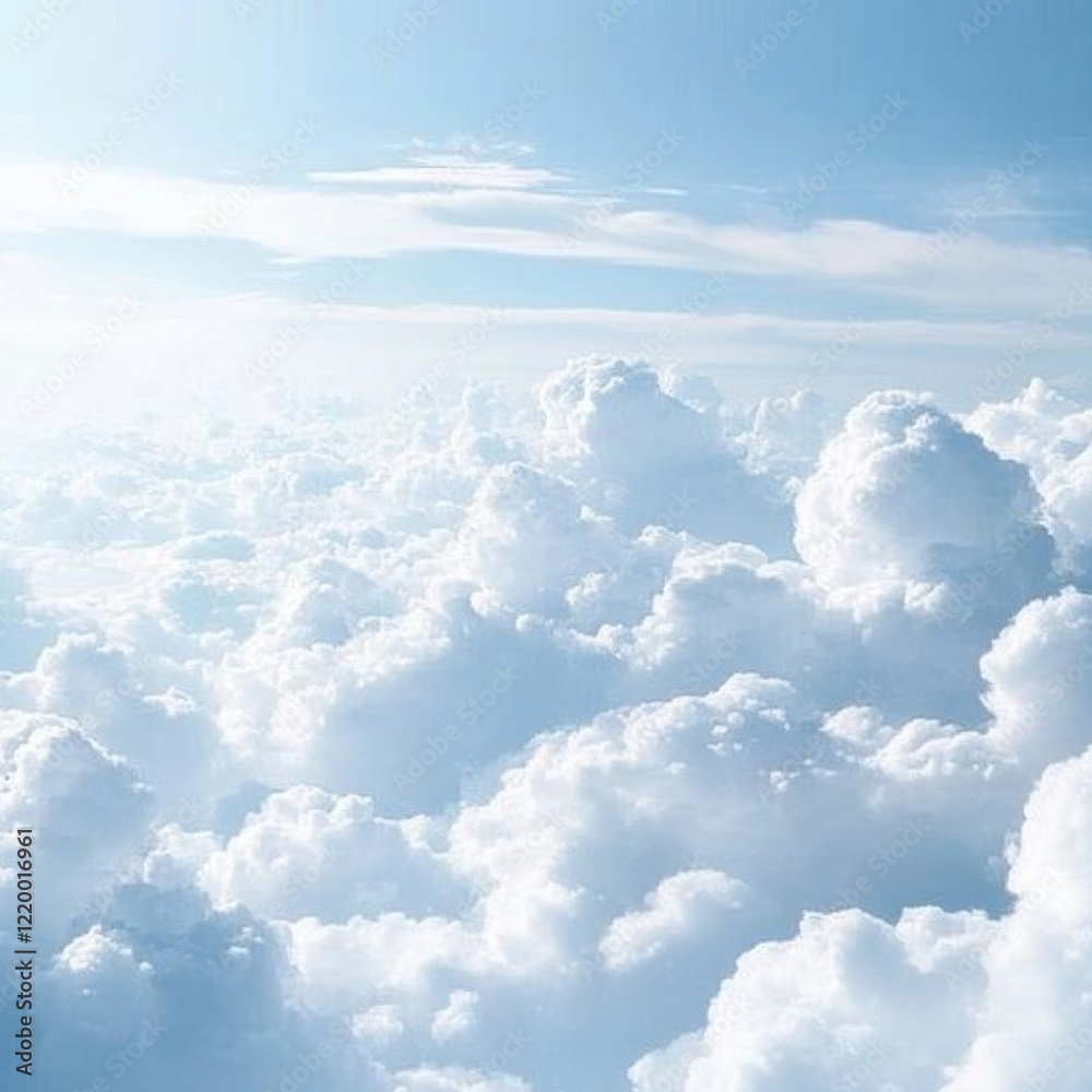 Vast and Serene Cloudscape with Wispy Cirrus Clouds in a Bright Blue Sky on a Sunny Day Vast and Serene Cloudscape with Wispy Cirrus Clouds in a Bright Blue Sky on a Sunny Day
