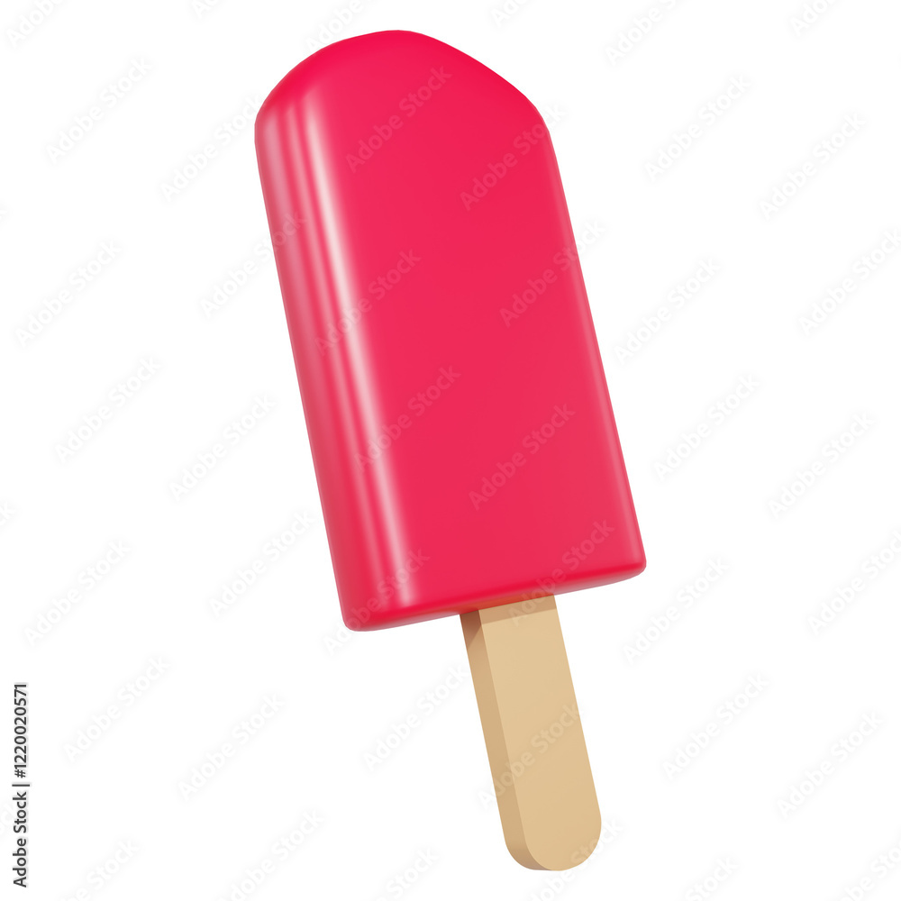 3d rendering strawberry ice cream isolated on white 3d rendering strawberry ice cream isolated on white