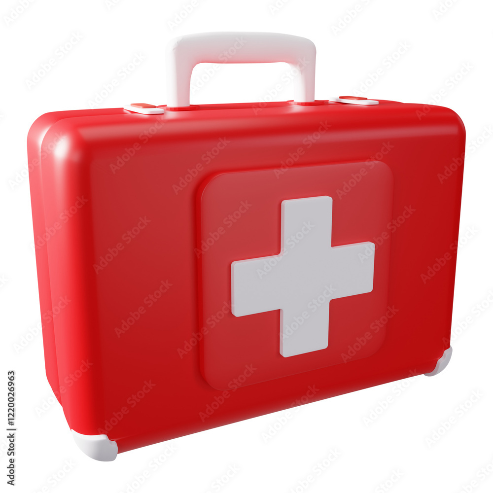 3d rendering first aid suitcase isolated 3d rendering first aid suitcase isolated