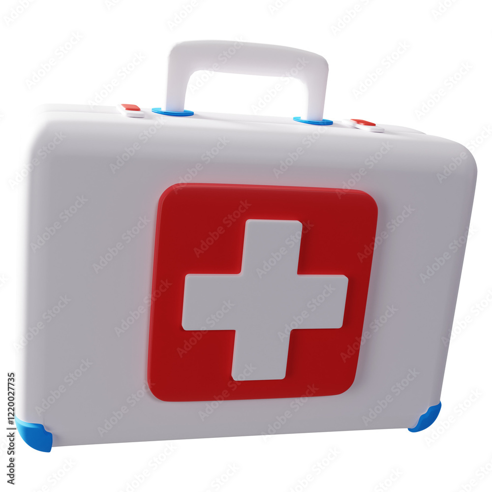Fototapeta premium 3d rendering first aid suitcase isolated