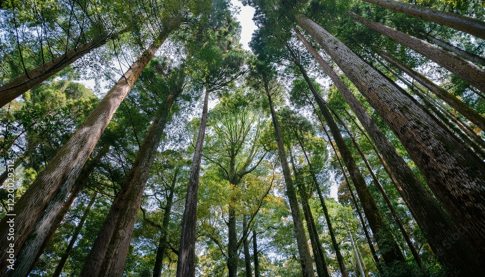 The height of the trees inspires a sense of wonder. The height of the trees inspires a sense of wonder.