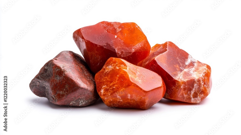 Bloodstone gemstone on white background. Generative AI Bloodstone gemstone on white background. Generative AI