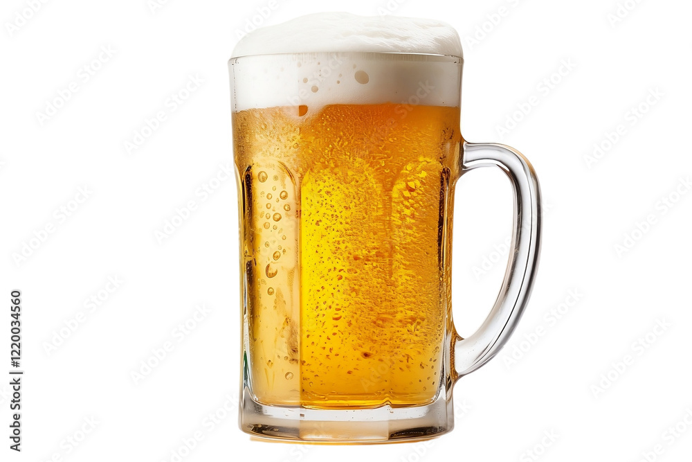 Chilled Glass of Light Beer Ready for Enjoyment with a Crisp, Smooth Taste Chilled Glass of Light Beer Ready for Enjoyment with a Crisp, Smooth Taste