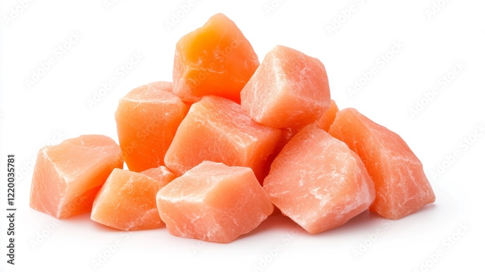 Chicken chunks isolated on white background. Generative AI Chicken chunks isolated on white background. Generative AI