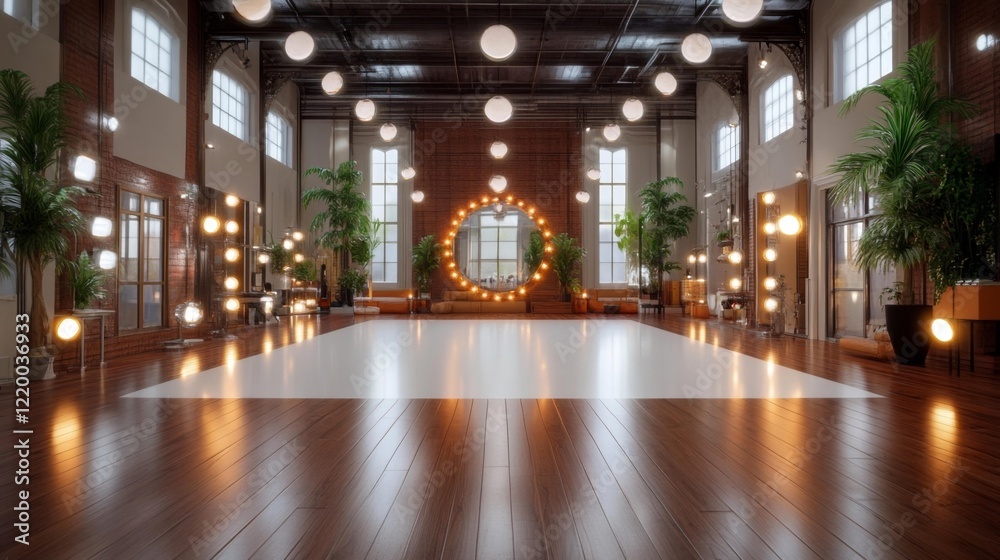 Studio scene with lighting and camera equipment setup. Generative AI Studio scene with lighting and camera equipment setup. Generative AI