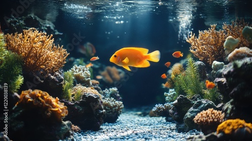 Wallpaper Mural Serene Beauty of a Vibrant Underwater Coral Reef Ecosystem - Abstract Art with Minimal Noise Torontodigital.ca