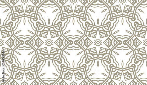 Simple seamless geometric pattern on color background. Vector illustration. Idea for fashion, interior design