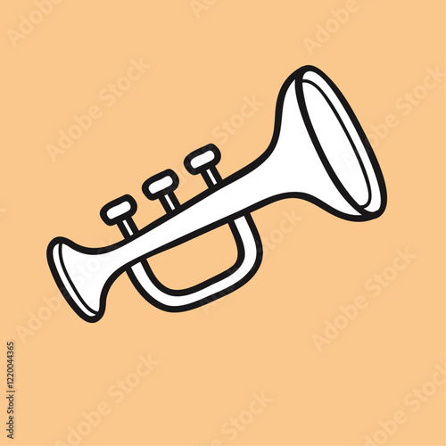 vector illustration of a trumpet  design 