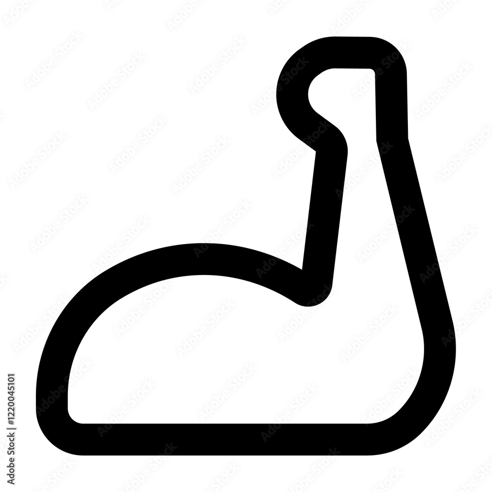 hand muscles icon black with outline style hand muscles icon black with outline style