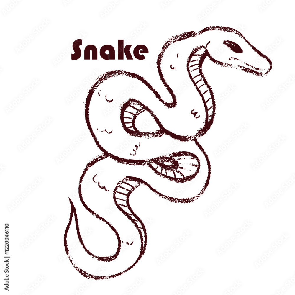 Fototapeta premium illustration of a snake design vector illustration 