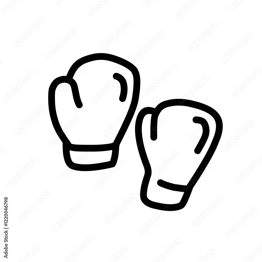 Line icon of a pair of boxing gloves Line icon of a pair of boxing gloves