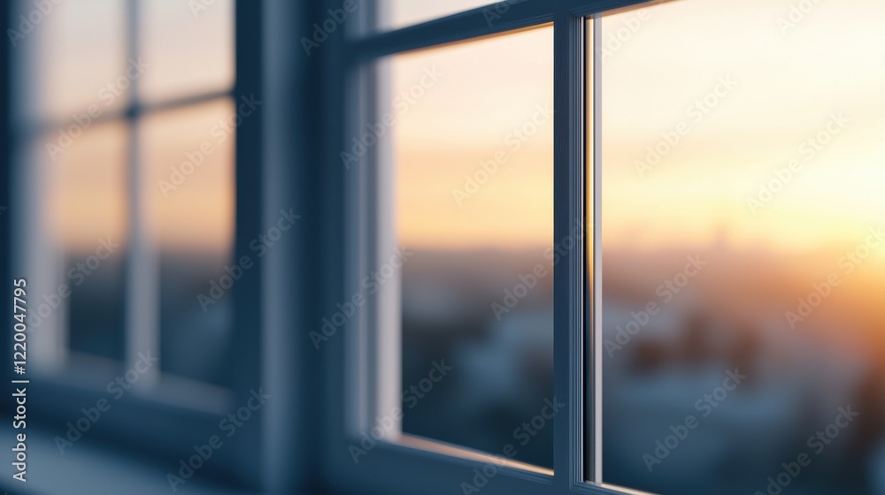 Fototapeta premium Soft morning light through a window at sunrise