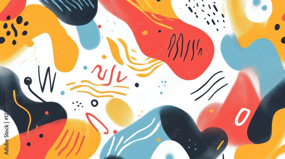 Abstract Colorful Shapes Artistic Design Pattern Abstract Colorful Shapes Artistic Design Pattern