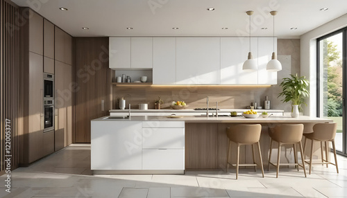   modern  Kitchen   design  interior background