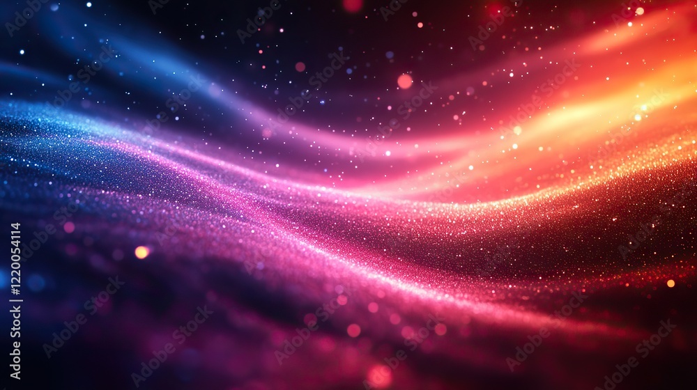 Dark abstract background with colorful light beams, futuristic design, modern art, with space for text. Dark abstract background with colorful light beams, futuristic design, modern art, with space for text.