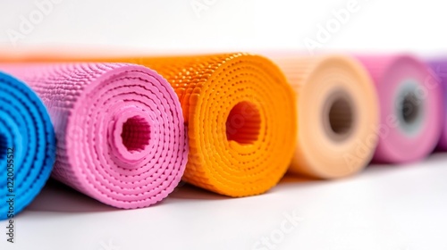 Yoga Mat on white background. Generative AI photo