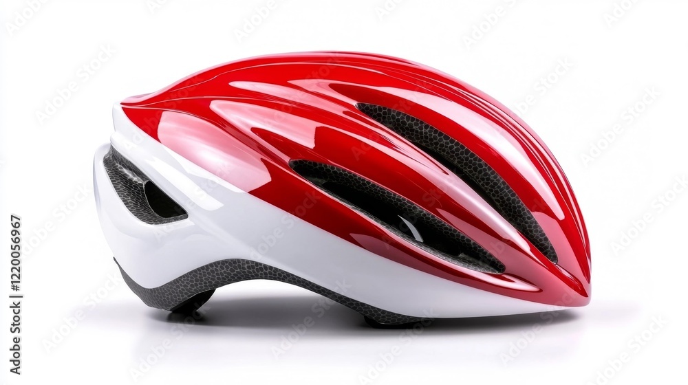 Bicycle Helmet on white background. Generative AI