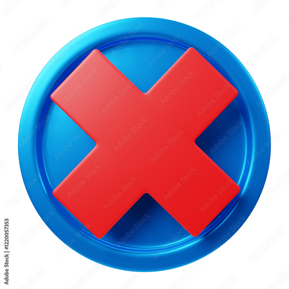 3d rendering red cross button 3d rendering red cross button