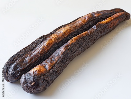 vanilla bean pod close-up rich texture brown color minimalist composition natural light culinary ingredient photo