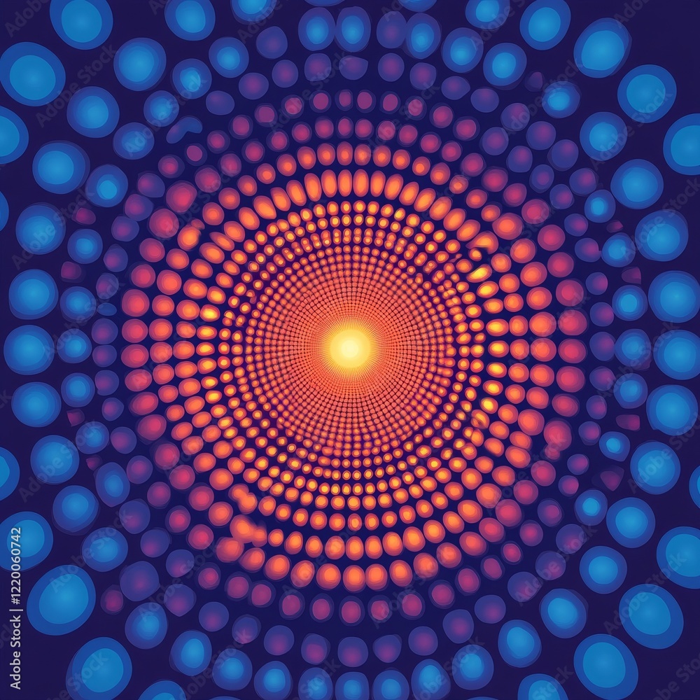 Vector illustration of concentric circles forming a hypnotic pattern., Generative AI Vector illustration of concentric circles forming a hypnotic pattern., Generative AI