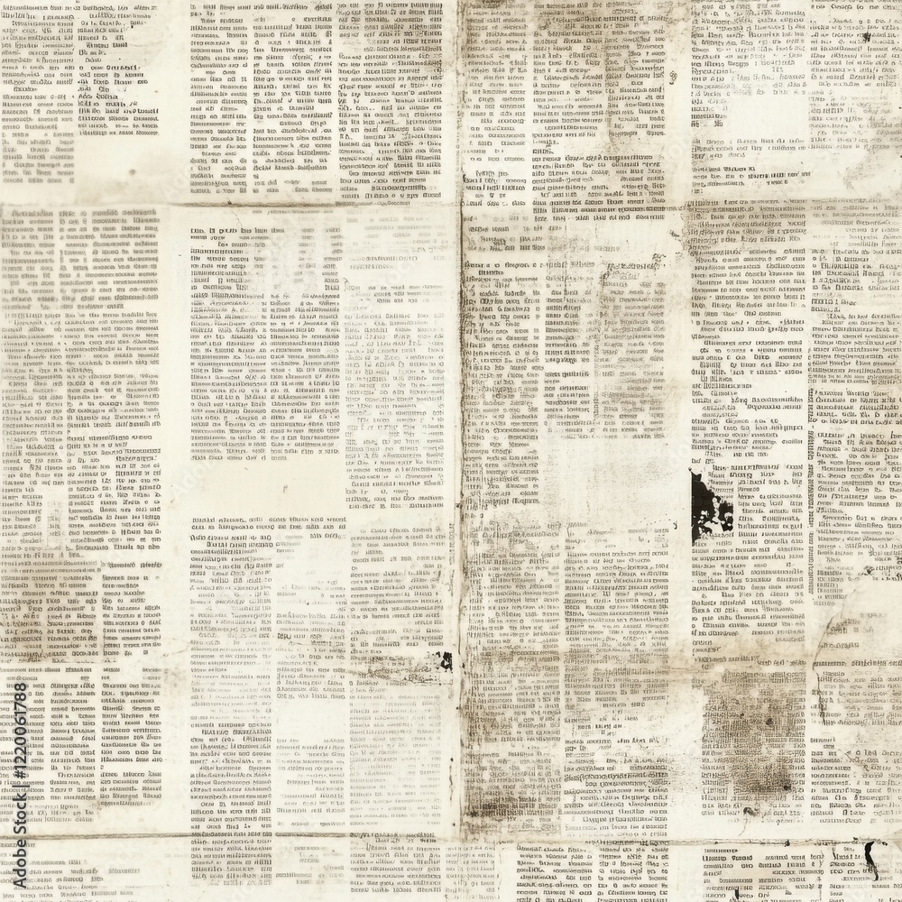 Obraz premium Vintage Newspaper Page with Text News Articles and Editorial Content