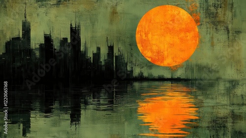 Ethereal Dreams: Surreal Floating Islands with Abstract High Contrast Art