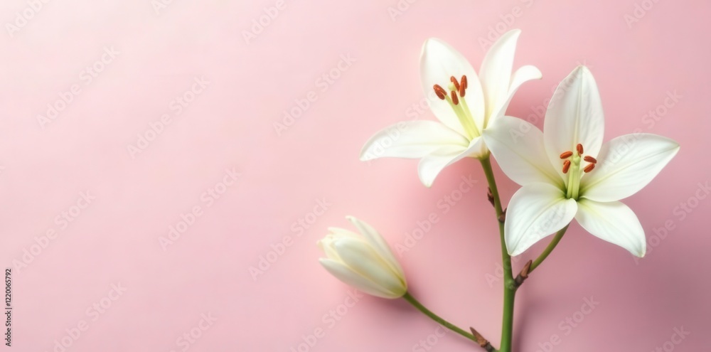 Pure white lily petals against a pale pink hue, white lilies, crisp, spring Pure white lily petals against a pale pink hue, white lilies, crisp, spring