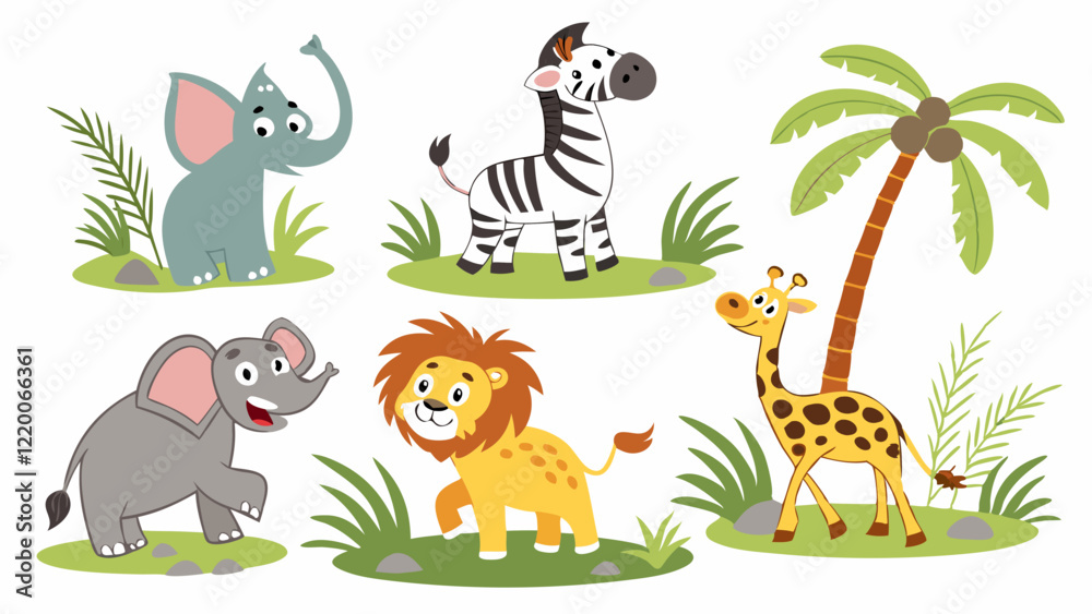 Fototapeta premium animals in the jungle