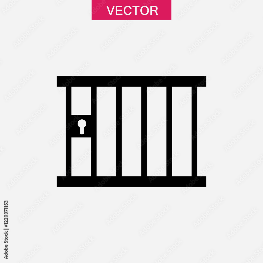 Jail, prison icon.vector flat black simple trendy style illustration for web and app..eps Jail, prison icon.vector flat black simple trendy style illustration for web and app..eps