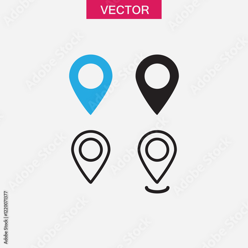Map pointer icon. GPS location icon vector flat black simple trendy style illustration for web and app..eps Free Download Map pointer icon. GPS location icon vector flat black simple trendy style illustration for web and app..eps - GFXLoad