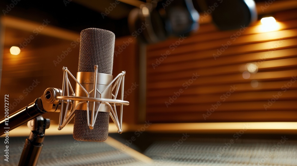 Professional Microphone in State-of-the-Art Recording Studio Professional Microphone in State-of-the-Art Recording Studio