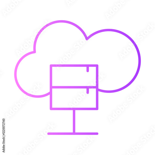 cloud computing gradient icon