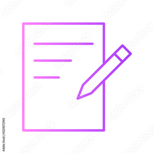 writing gradient icon