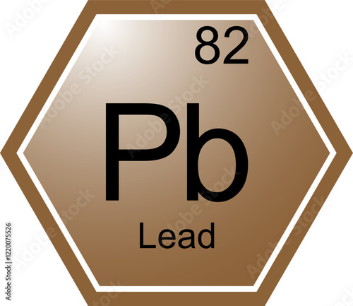 Obraz na płótnie The symbol of the chemical element Pb is Lead. w salonie