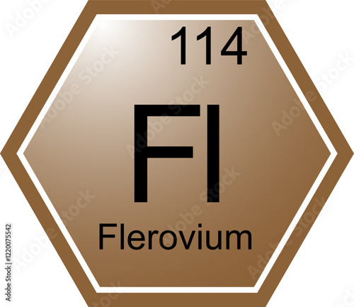 Obraz na płótnie The symbol of the chemical element Fl is Flerovium. w salonie