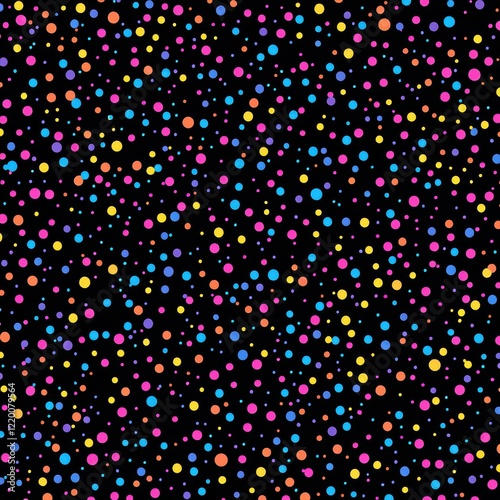 Vibrant Confetti Polka Dot Pattern Abstract Background for Festive and Holiday Design