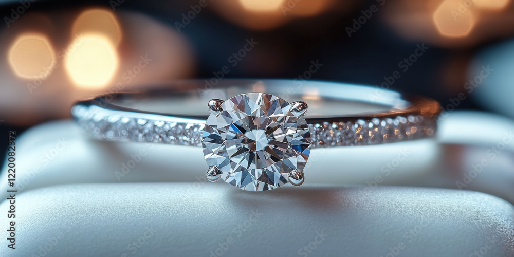 stunning diamond ring with round cut stone, set on delicate band adorned with smaller stones, radiating elegance and luxury stunning diamond ring with round cut stone, set on delicate band adorned with smaller stones, radiating elegance and luxury