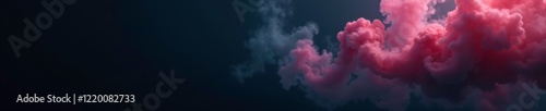 Dark smoke disperses in a hazy atmosphere on black background, haze, shadow, night