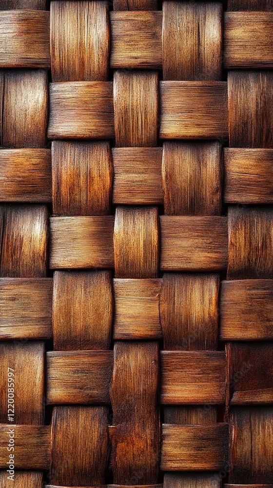 Woven wood texture background, close-up, basket weave pattern Woven wood texture background, close-up, basket weave pattern